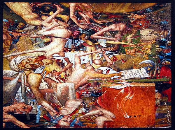 oil on digital print