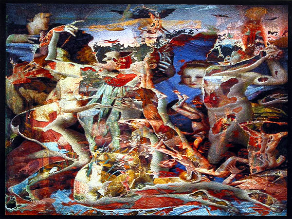 oil on digital print