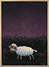 A sheep in the dark