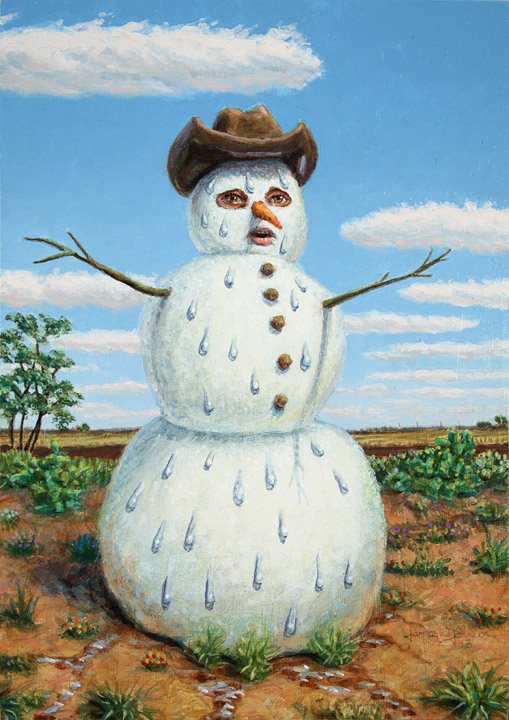 A Snowman in Texas